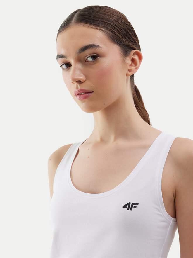 4F 4F Top 4FWSS24TSLEF041 Blanco Slim Fit