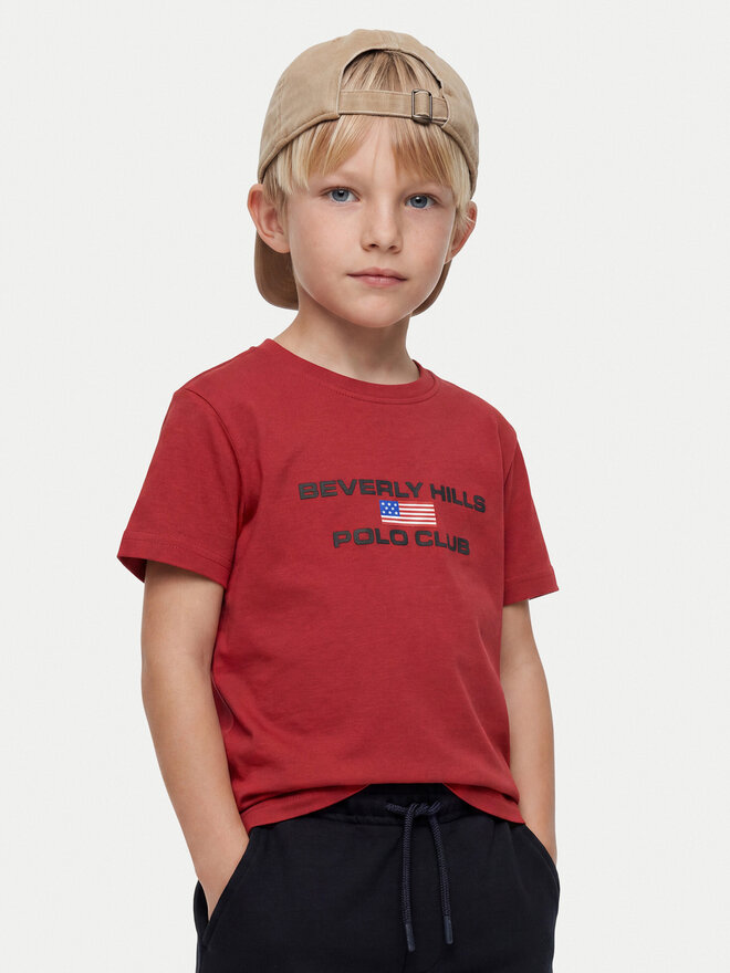 Beverly Hills Polo Club Beverly Hills Polo Club T-Shirt P-SS26B-TS0132 Rot Regular Fit