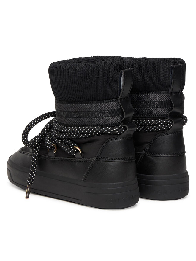 Tommy Hilfiger Schneeschuhe Tommy Hilfiger Snow Boot Water Repellent FW0FW09260 Schwarz