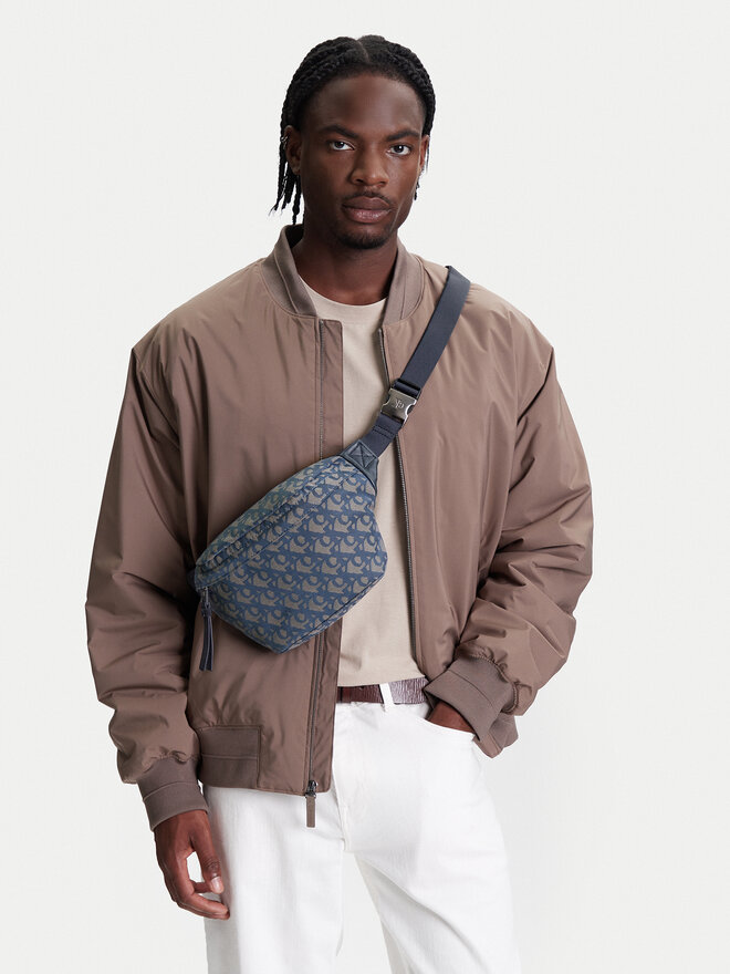 Calvin Klein Jeans Borsetă Calvin Klein Jeans Unstructured Monogram Waistbag LV04G3177G Albastru celest