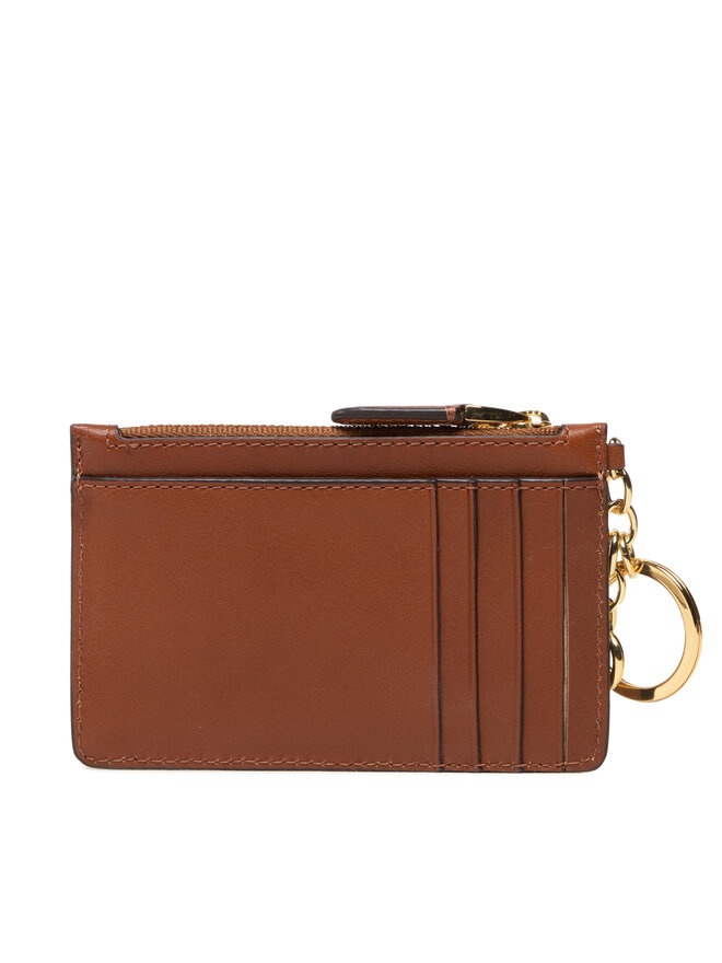 LAUREN RALPH LAUREN Kredītkaršu turētājs Lauren Ralph Lauren Zip Card Cas 432876731001 Brūns
