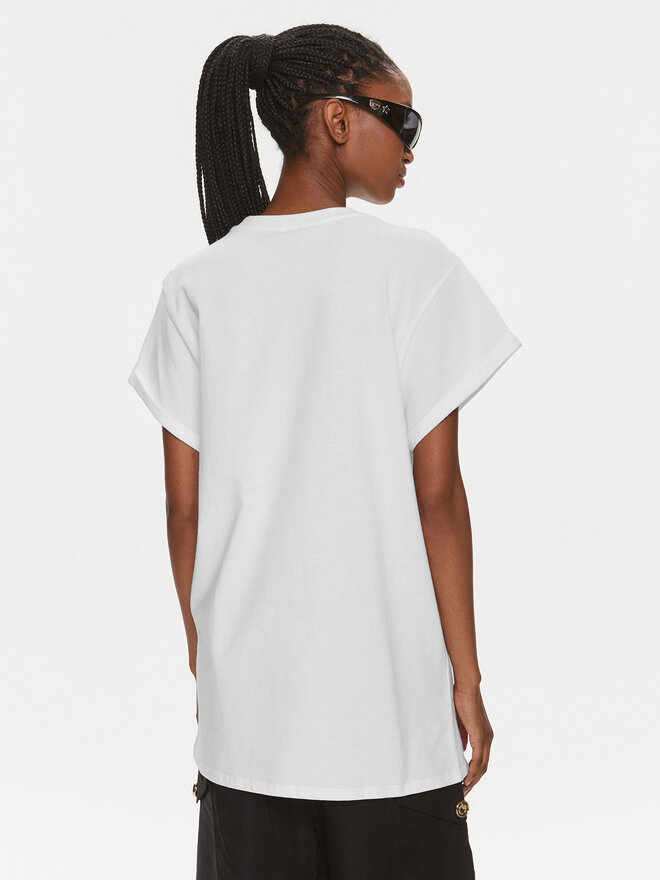 PINKO PINKO Camiseta 103138 A1P7 Blanco Relaxed Fit