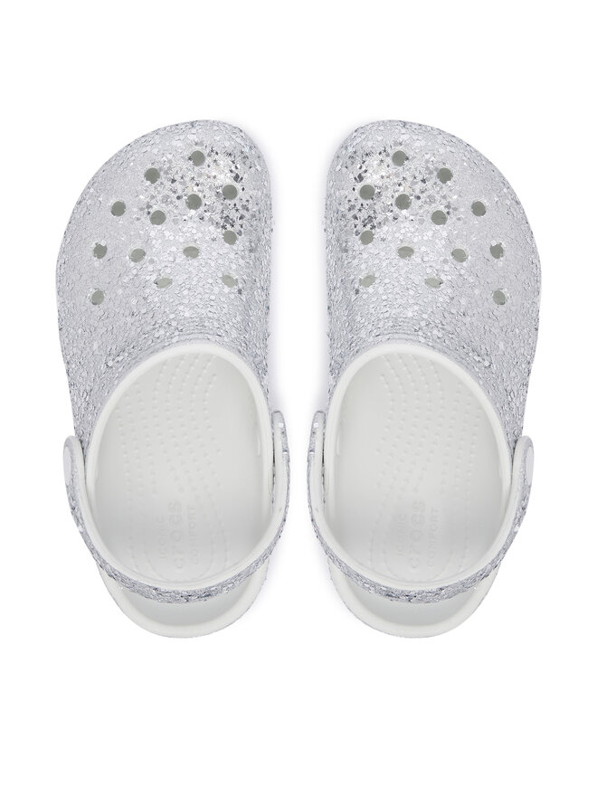 Crocs Шльопанці Crocs Classic Dazzle Glitter Clog K 213915 Срібний
