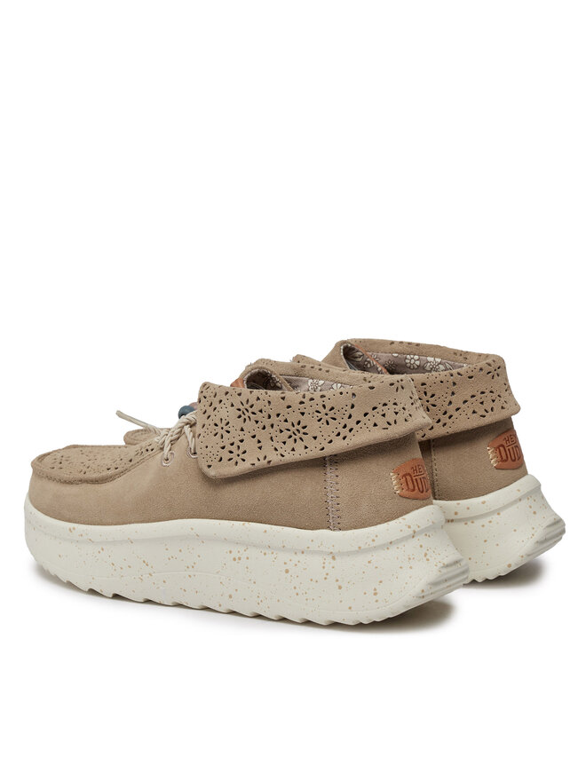 Hey Dude Półbuty Hey Dude Wendy Peak Fold Boot Suede 40256-255 Beżowy