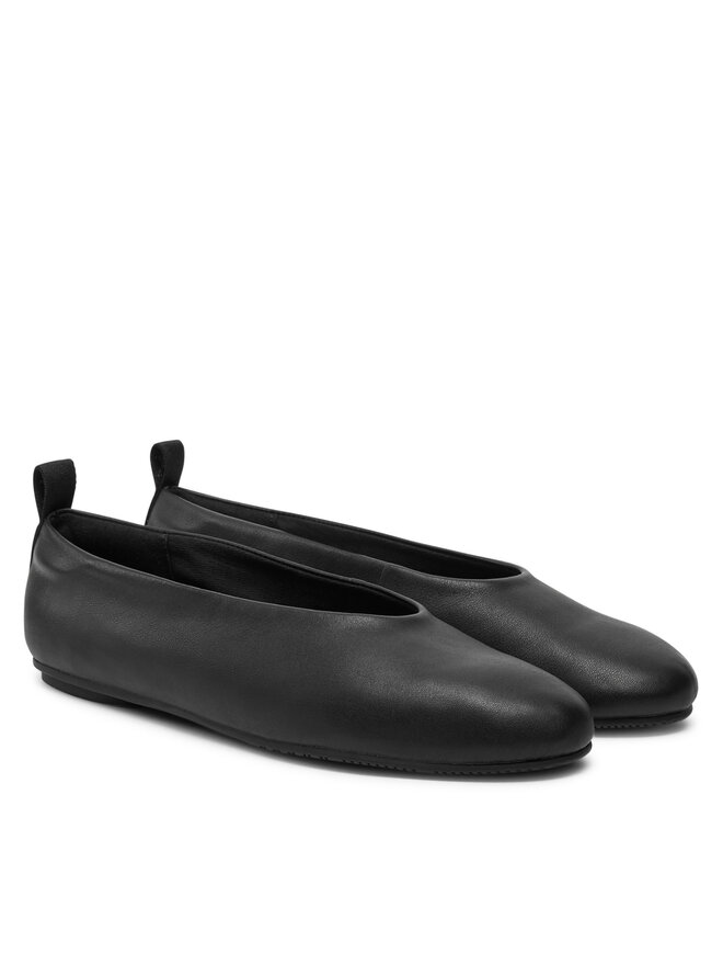Calvin Klein Jeans Μπαλαρίνες Calvin Klein Jeans Ballerina Leather YW0YW01803 Μαύρο