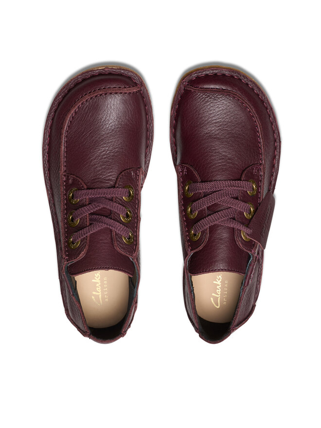 Clarks Półbuty Clarks Funny Dream 26179094 Bordowy