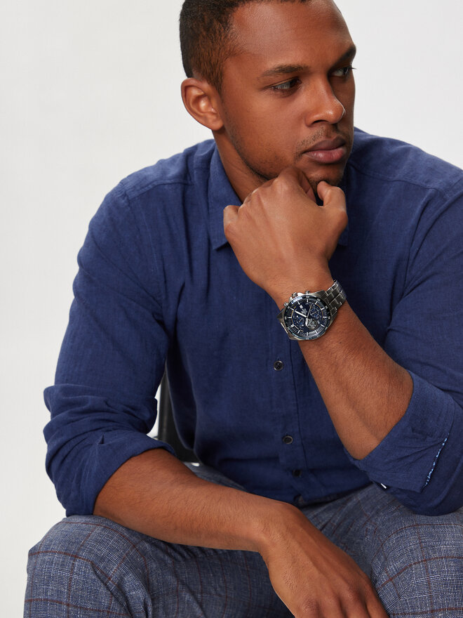 Casio Zegarek Casio Edifice EFR-556DB-2AVUEF Srebrny
