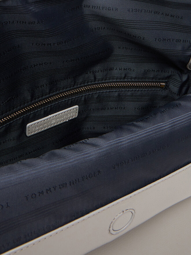 Tommy Hilfiger Handtasche Tommy Hilfiger Th Logotape Med Crossover AW0AW17692 Grau