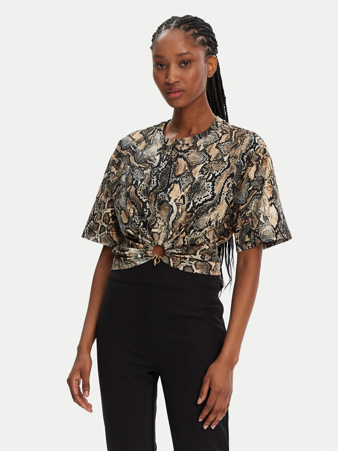 Just Cavalli Just Cavalli Camiseta 78PAHE01 Marrón Regular Fit