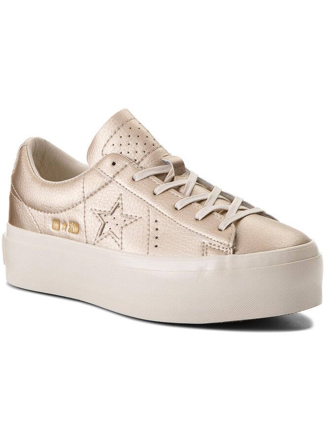 Zapatillas Converse One Star Platform Ox 559924C Oro zapatos.es