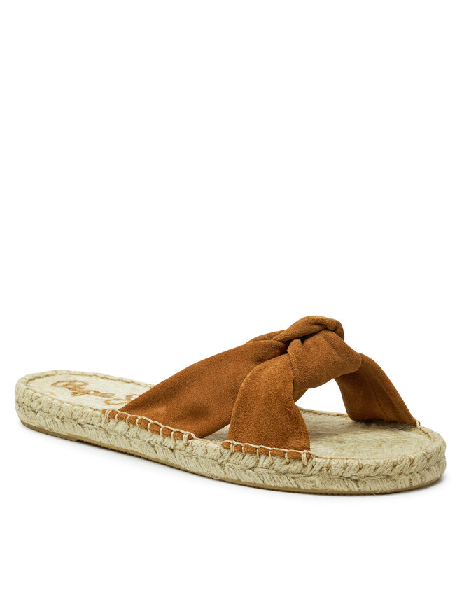 Pepe Jeans Espadrilky Pepe Jeans Siva Knot PLS90664 Hnědá
