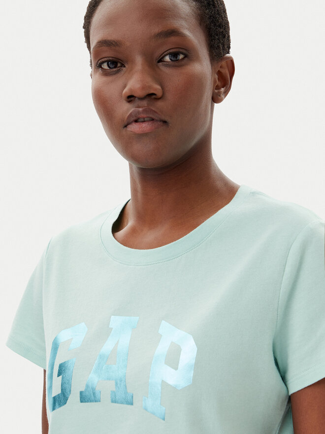 Gap Gap Marškinėliai 729555-13 Žalia Regular Fit