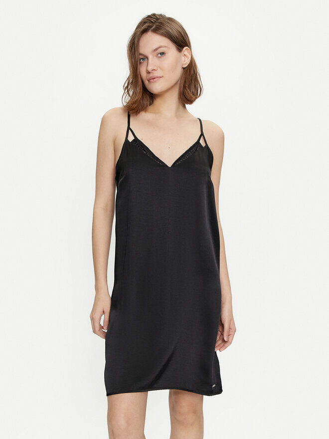 BOSS Boss Nachthemd Audrey 50515631 Schwarz Regular Fit