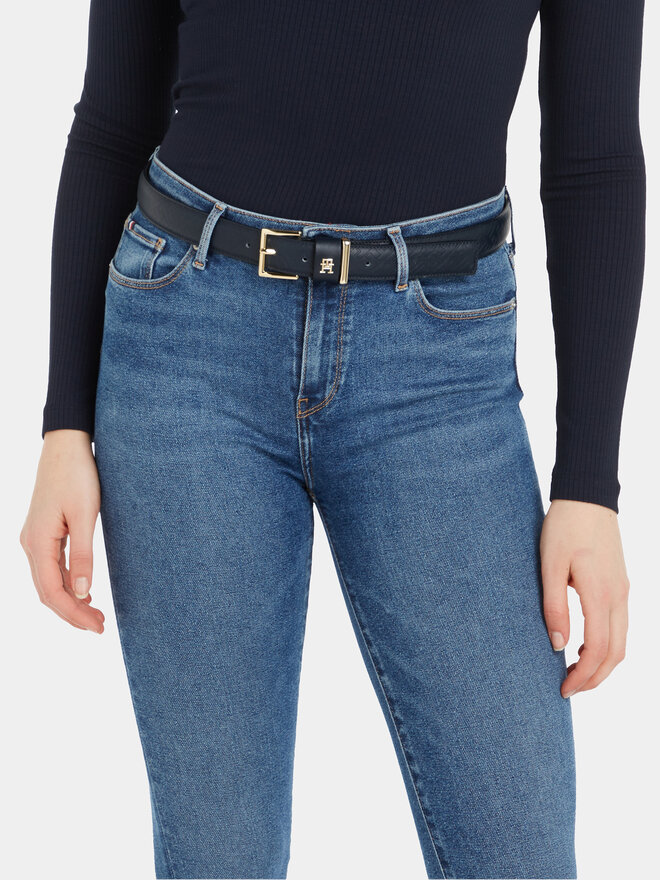 Tommy Hilfiger Damengürtel Tommy Hilfiger Th Casual Mono 3.0 AW0AW15382 Dunkelblau