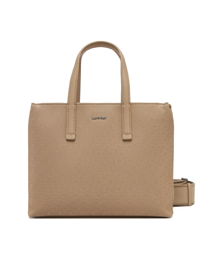 Calvin Klein Kabelka Calvin Klein Ck Must Small Tote_Mono K60K613023 Hnědá