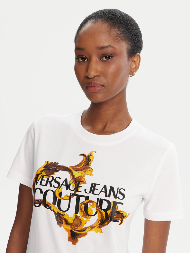 Versace Jeans Couture Versace Jeans Couture Camiseta 79HAHE06 CJ00E Blanco Regular Fit