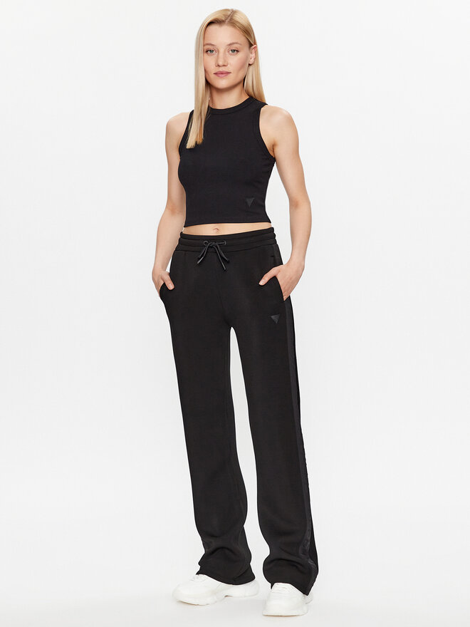 Guess Guess Marškinėliai Edie V3GP19 K8RT2 Juoda Slim Fit