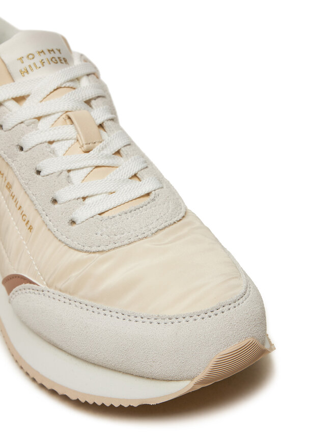 Tommy Hilfiger Sneakers Tommy Hilfiger Essential Runner FW0FW08332 Écru
