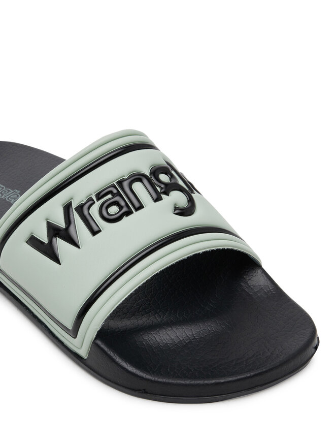 Wrangler Klapki Wrangler Avwewll Silder Men Low 20251042 Zielony