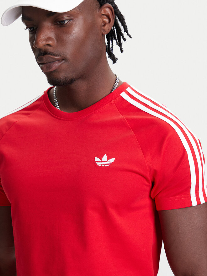 adidas adidas Marškinėliai adicolor Trefoil JX1545 Raudona Slim Fit