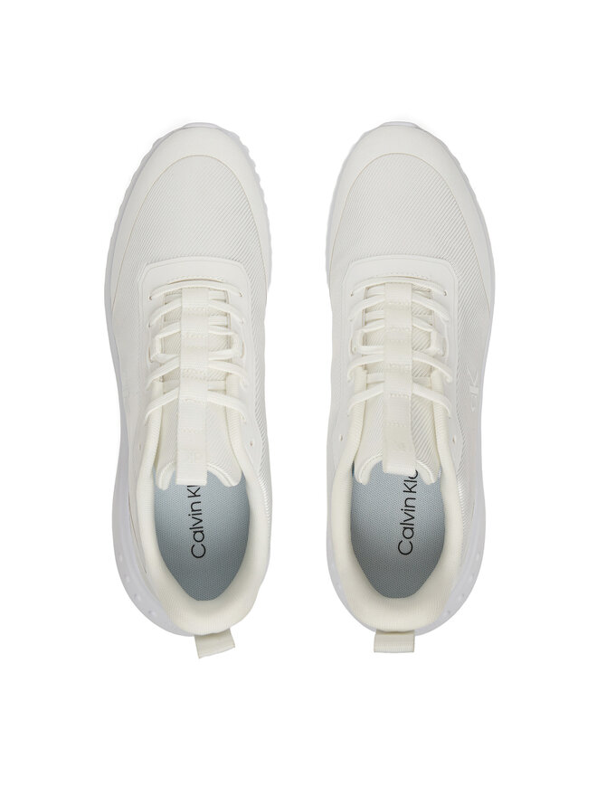 Calvin Klein Sneakersy Calvin Klein Eva Runner Lace Up Mat Mix YM0YM01442 Biały