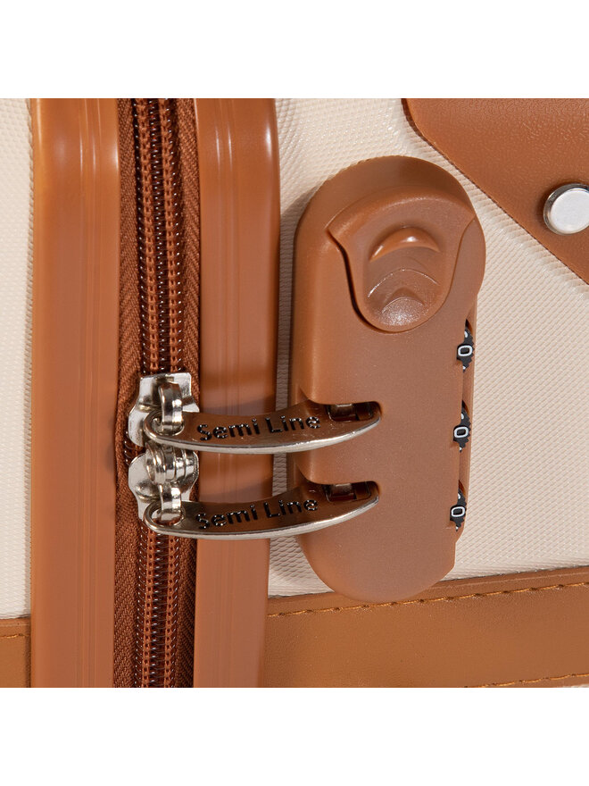 Semi Line Valigia da cabina Semi Line T5506-2 Beige