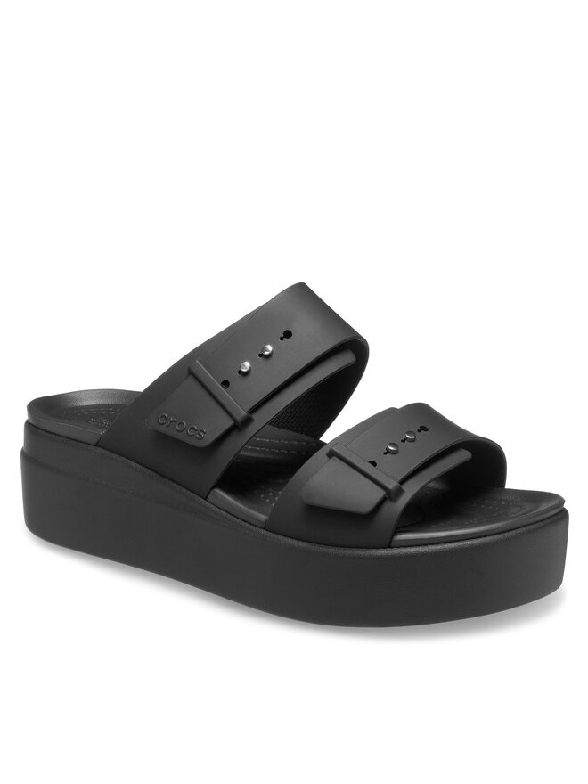 Crocs Klapki Crocs Brooklyn Sandal Lowwdg 207431 Czarny