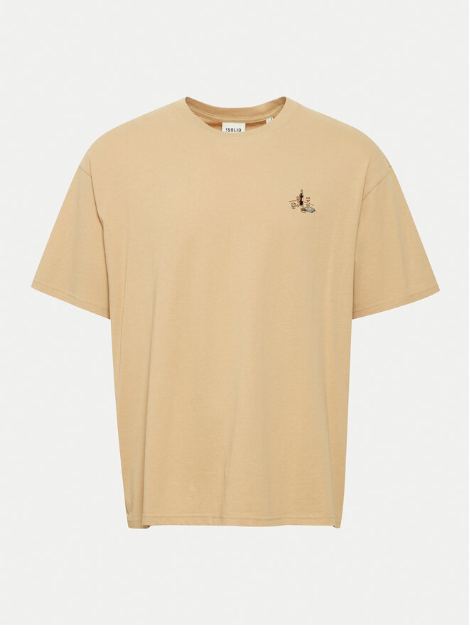 Solid Solid Camiseta Manes 21108333 Marrón Regular Fit