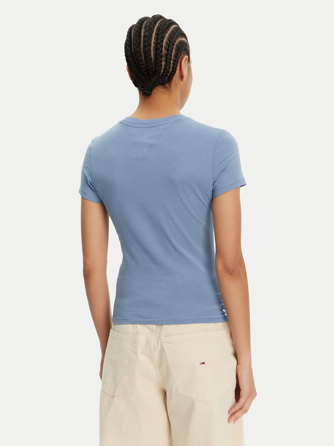 Tommy Jeans Tommy Jeans Marškinėliai Tonal Linear DW0DW20315 Mėlyna Slim Fit