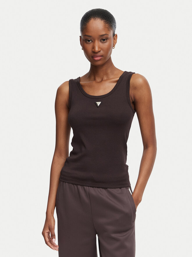 Guess Guess Топ V6YP09 K4312 Темно-коричневий Regular Fit