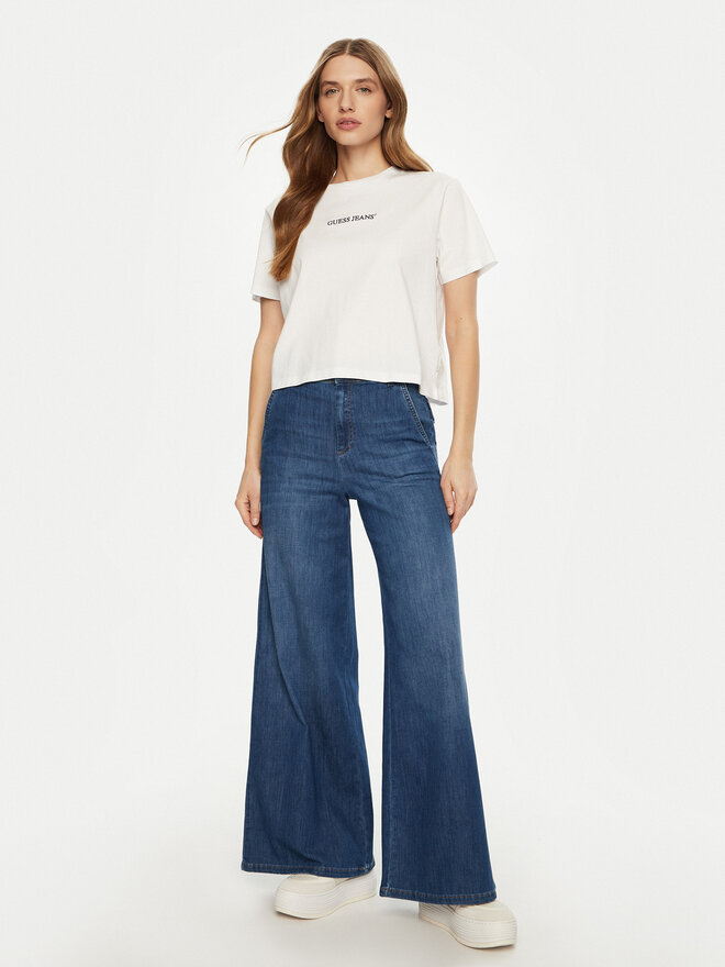 Guess Jeans Guess Jeans T-Shirt W5RI42 K8HM0 Weiß Regular Fit