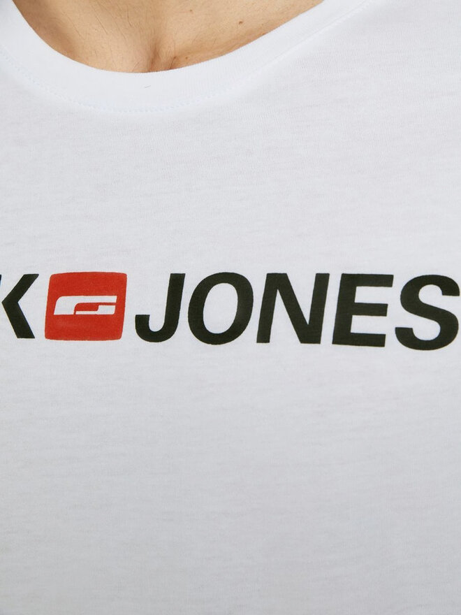 Jack&Jones Jack&Jones Marškinėliai Corp Logo 12137126 Balta Slim Fit
