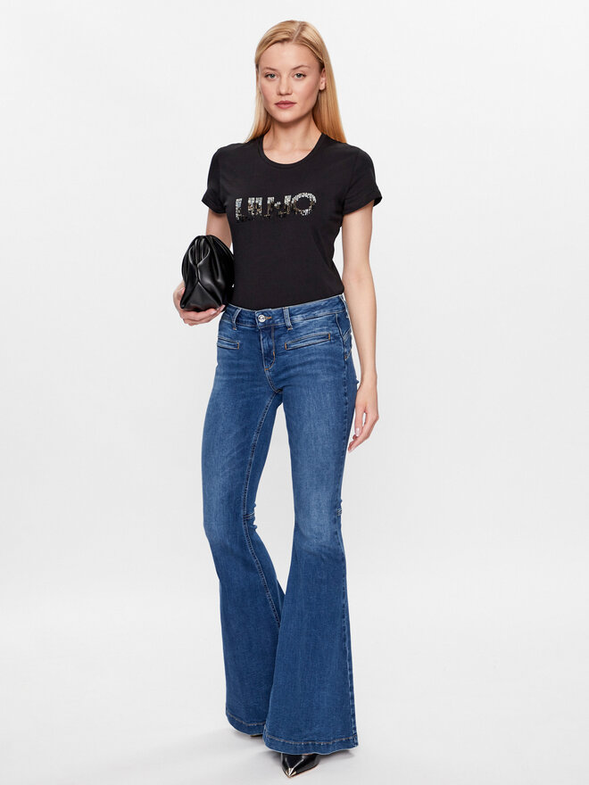 Liu Jo Liu Jo Camiseta WF3085 J6308 Negro Regular Fit