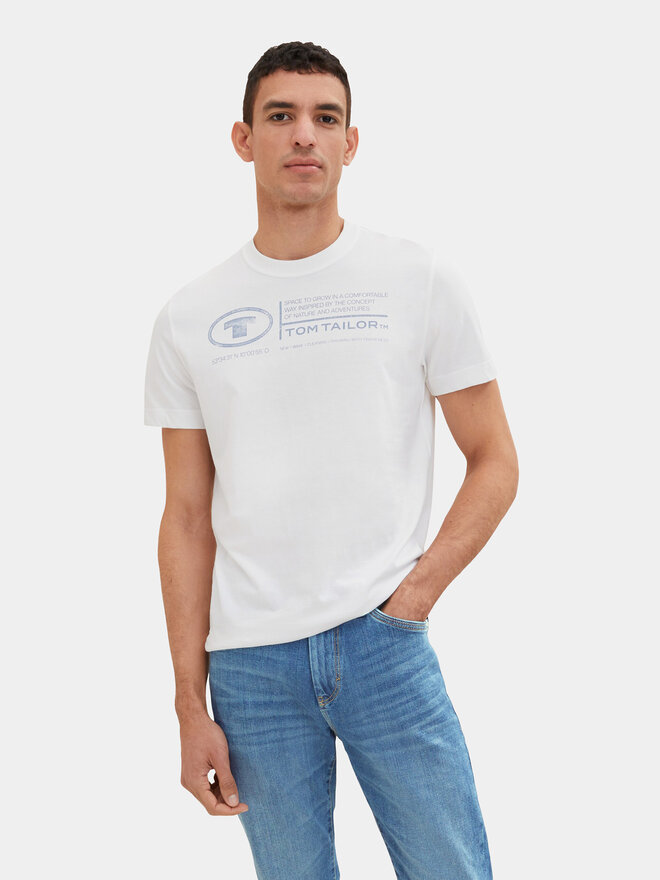 Tom Tailor Tom Tailor Marškinėliai 1035611 Balta Regular Fit