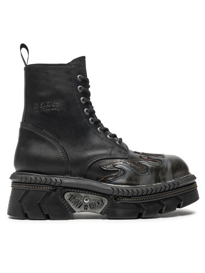 NEW ROCK Bakancs NEW ROCK M-MILI134C-S1 Fekete