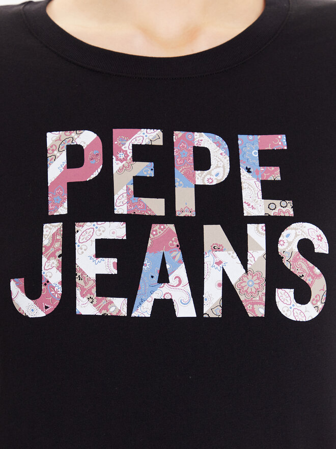 Pepe Jeans Pepe Jeans T-Shirt Luna PL505394 Schwarz Regular Fit
