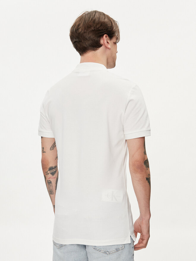 Calvin Klein Jeans Calvin Klein Jeans Polo marškinėliai Embro Badge J30J325269 Balta Slim Fit