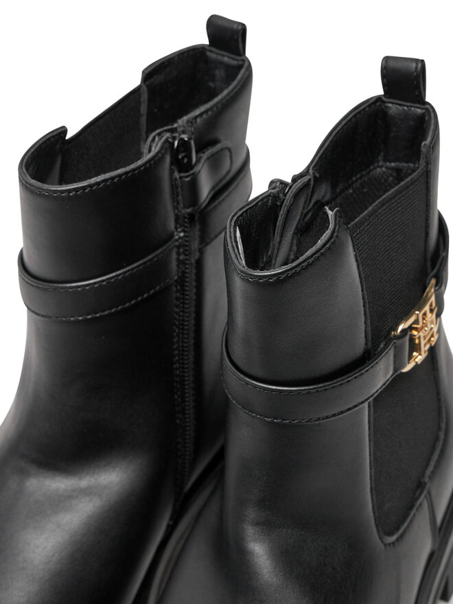 Tommy Hilfiger Stiefeletten Tommy Hilfiger Chelsea Boot T3A5-33572-1351 S Schwarz