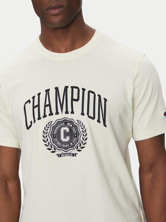 Champion Champion Majica 221174 Écru Regular Fit