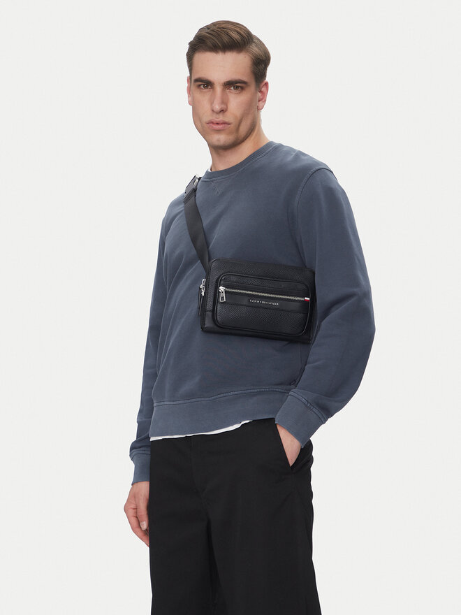 Tommy Hilfiger Torbica oko struka Tommy Hilfiger Th Central Bumbag AM0AM13352 Crna
