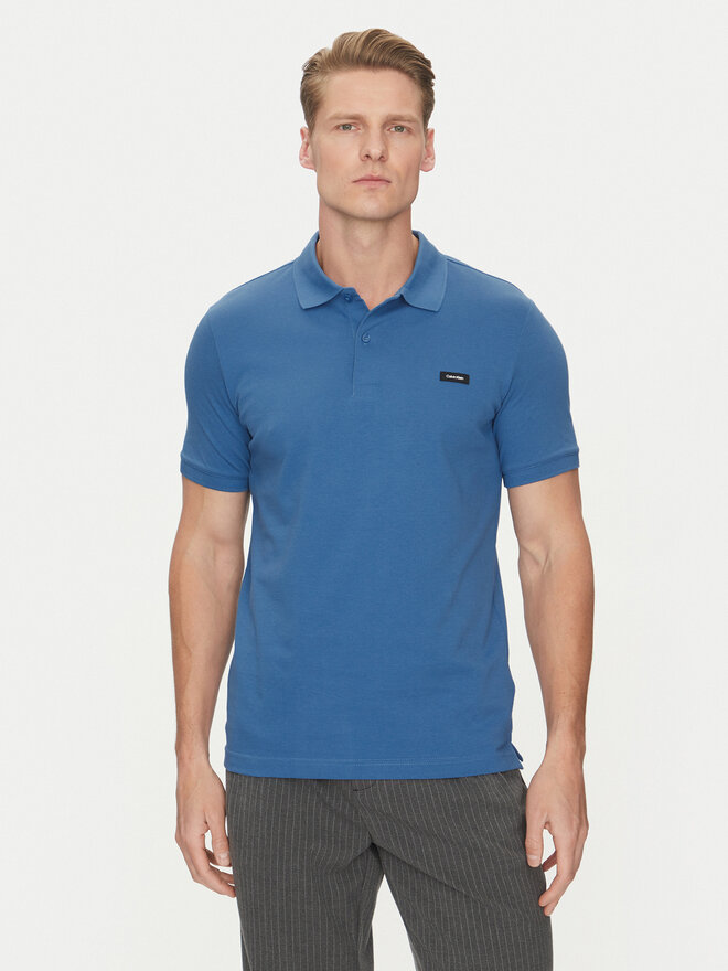 Calvin Klein Calvin Klein Поло K10K111196 Голубий Slim Fit