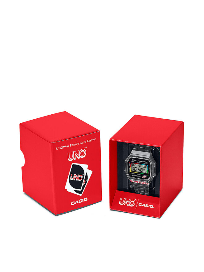 Casio Ρολόι Casio Vintage Maxi X Uno™ A168WEUC-1AER Μαύρο
