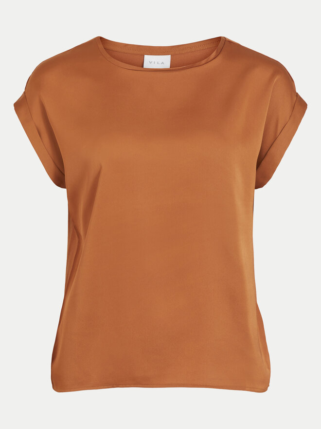 Vila Vila Футболка Ellette 14059563 Оранжевий Regular Fit