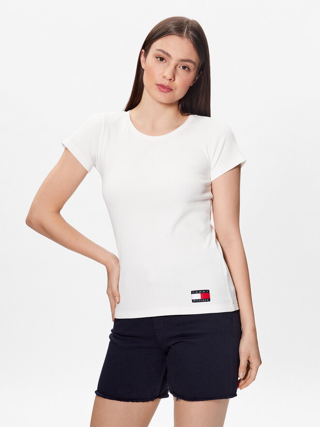 Tommy Hilfiger Tommy Hilfiger Marškinėliai UW0UW04397 Écru Regular Fit