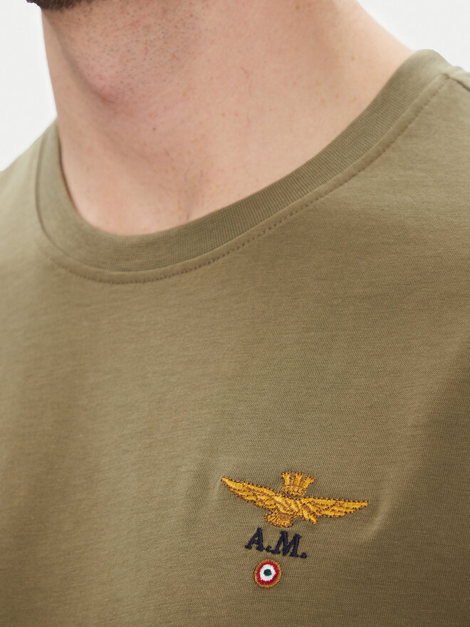 Aeronautica Militare Aeronautica Militare Camiseta 251TS1580J372 Caqui Regular Fit
