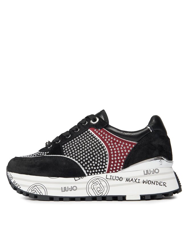 Sneakers Liu Jo Big 05 Uomo In Pella Nera - Tacco 5.5 Cm, Design Elegante Con Logo
