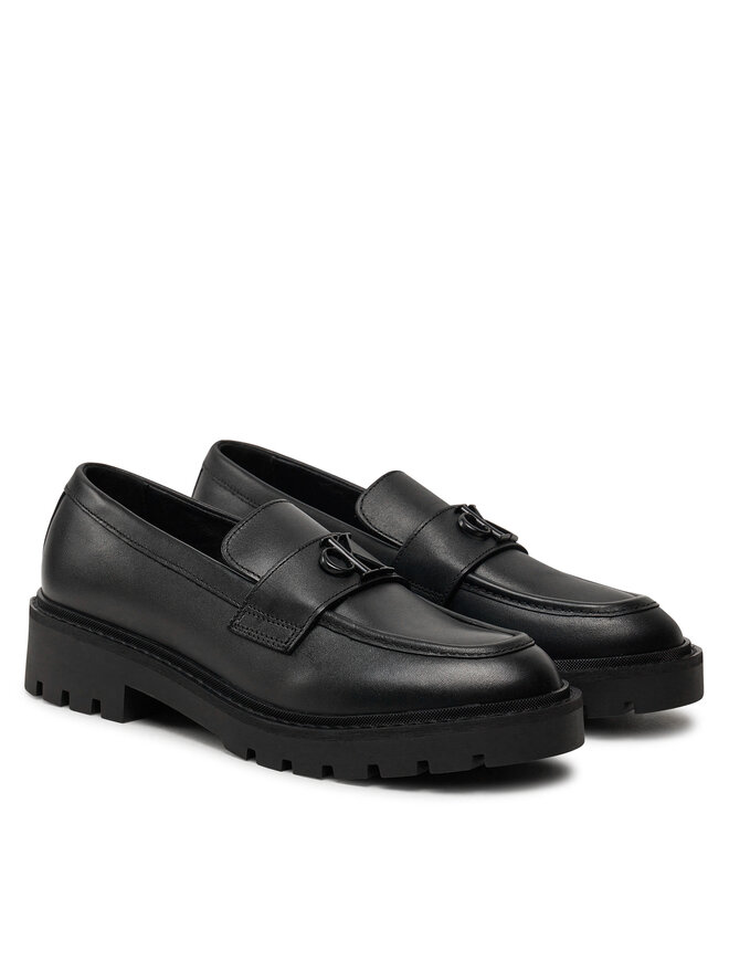 Calvin Klein Jeans Сліпери Calvin Klein Jeans Flatform Loafer Hw Mg Lth YW0YW01682 Чорний