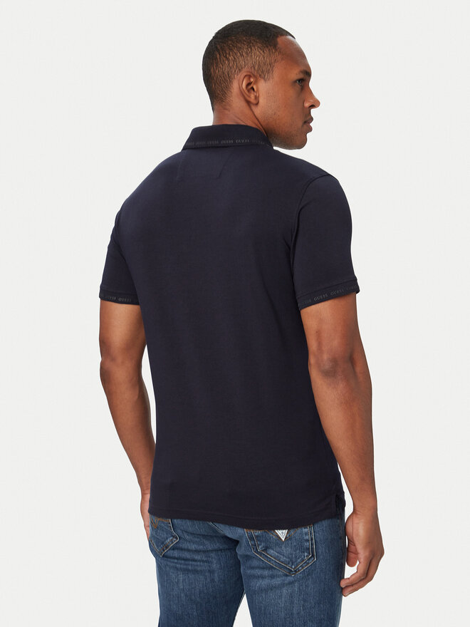 Guess Guess Поло M6YP66 K4394 Cиній Extra Slim Fit