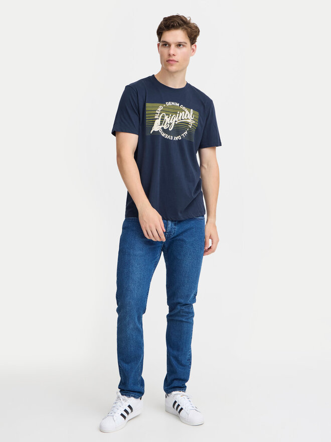 Blend Blend T-shirt 20717959 Tamnoplava Regular Fit