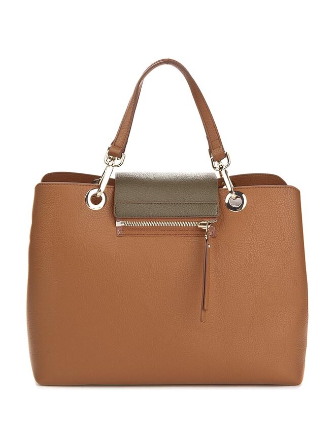 Handtasche Tommy Hilfiger Effortless Novelty Satchel AW0AW04593 Braun eschuhe